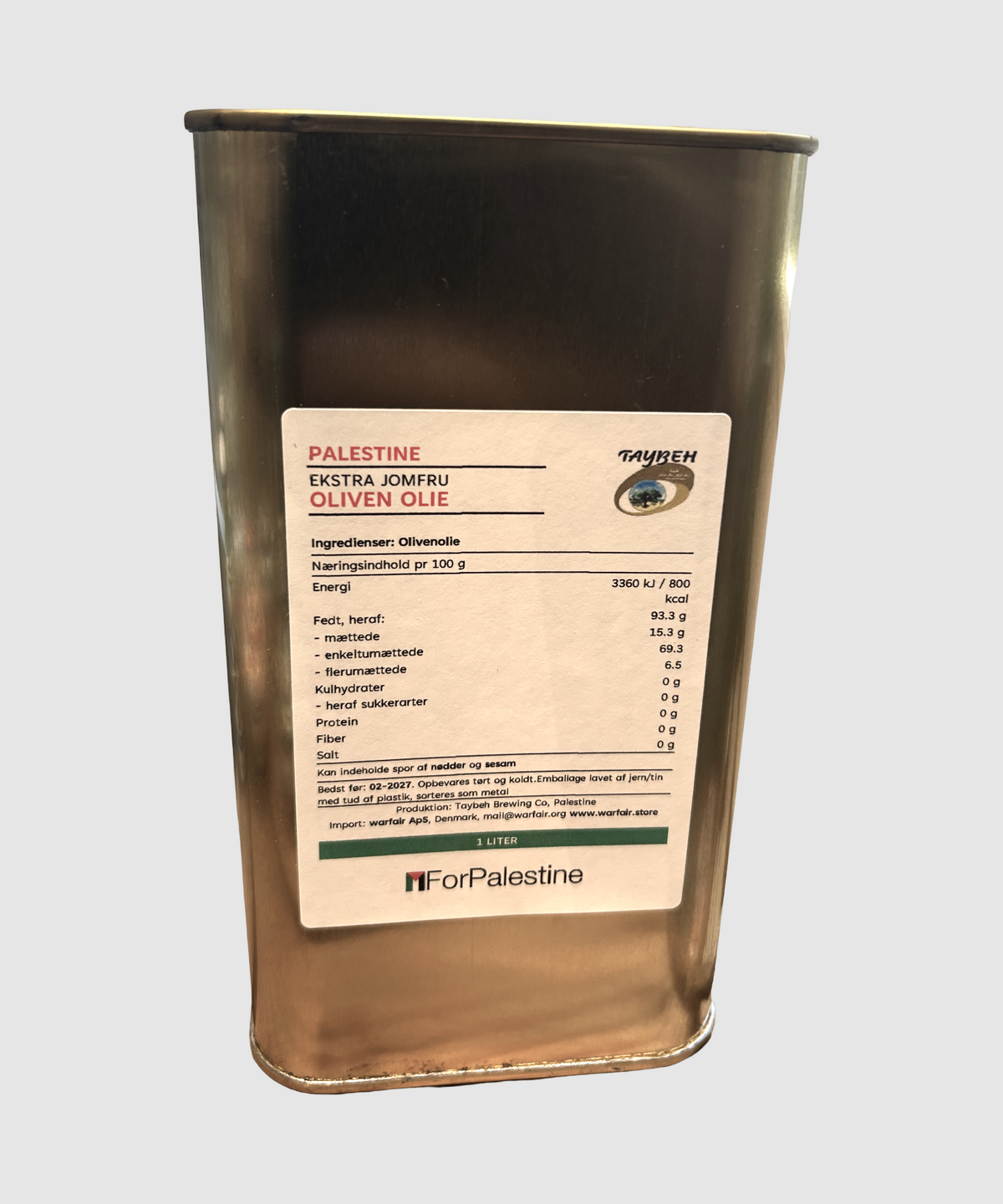 Olio extra vergine di oliva dalla Palestina - 1L