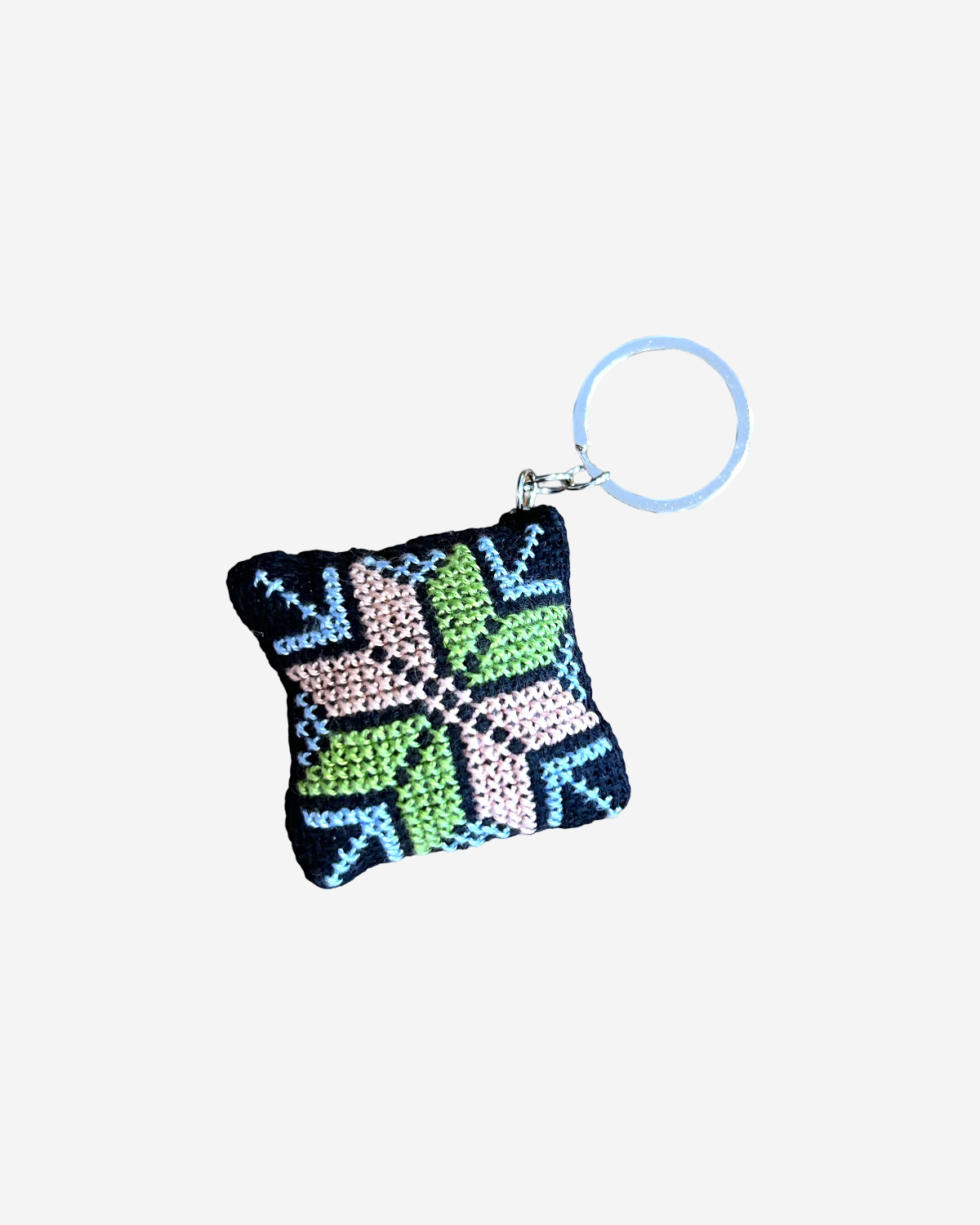 Portachiavi Tatreez - verde/beige/azzurro