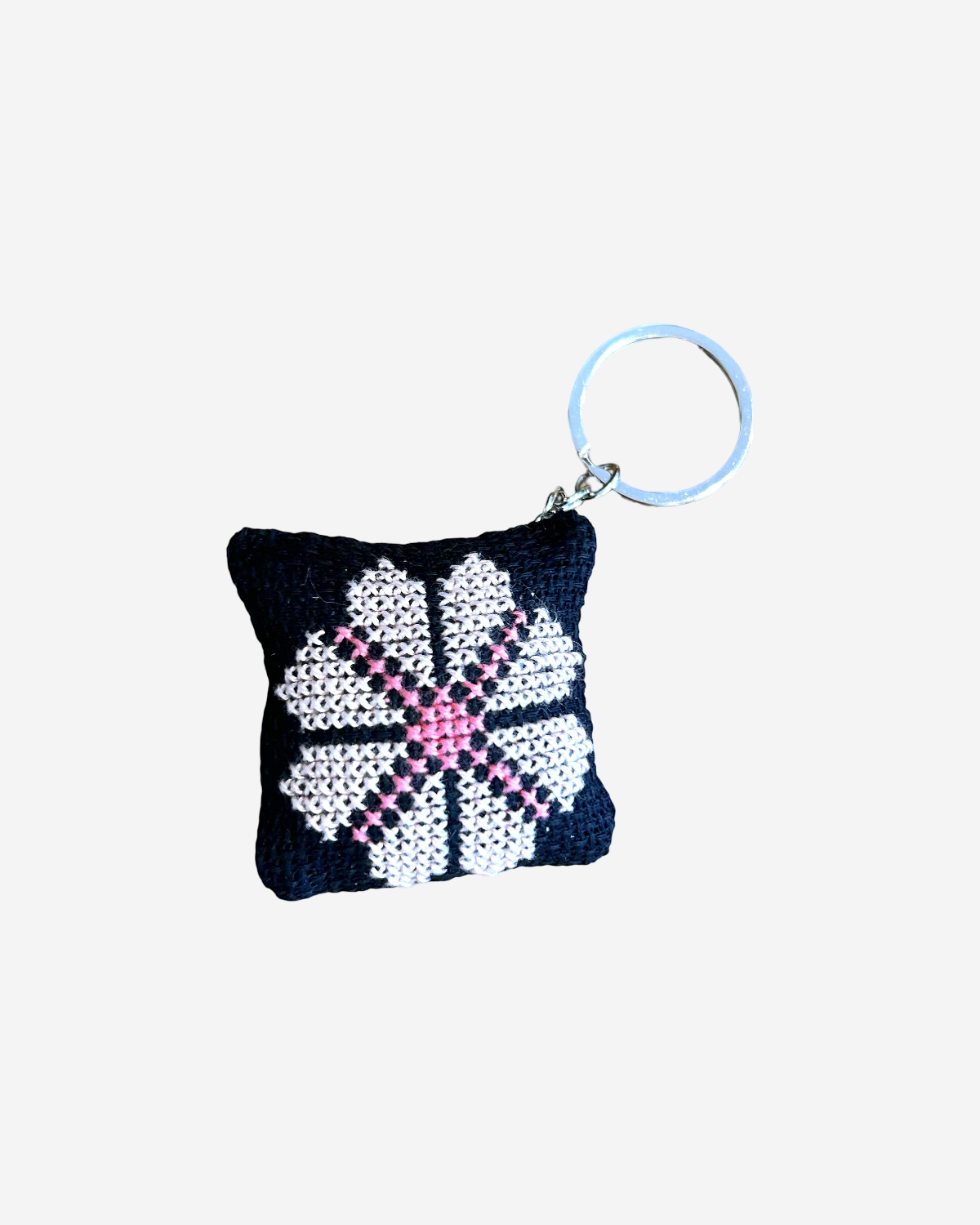 Tatreez sleutelhanger - roze/beige