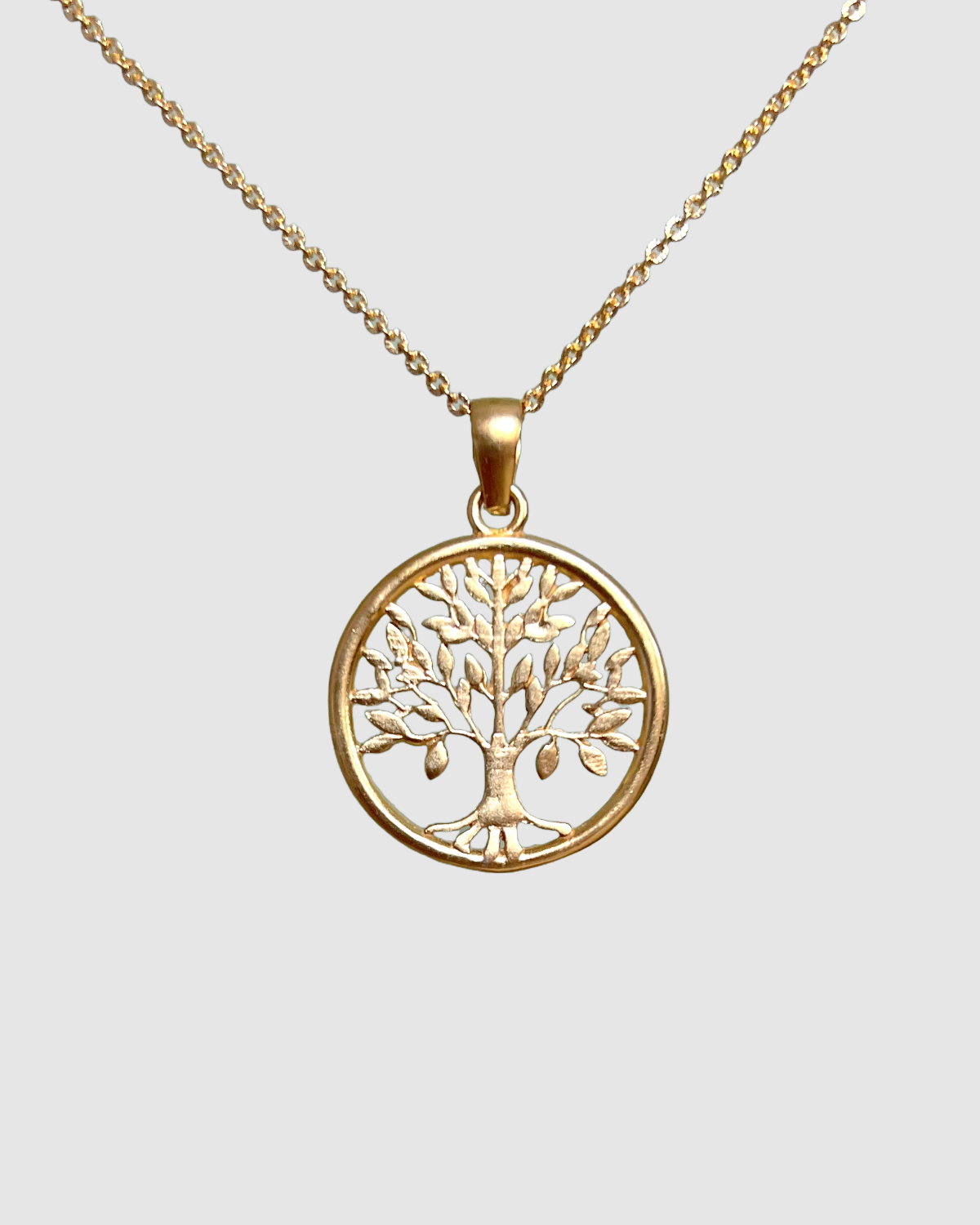 Olijfhouten hanger met ketting
