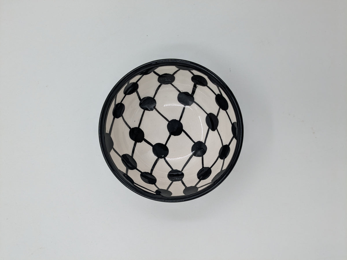 Kom 12 cm - bordeaux/groen