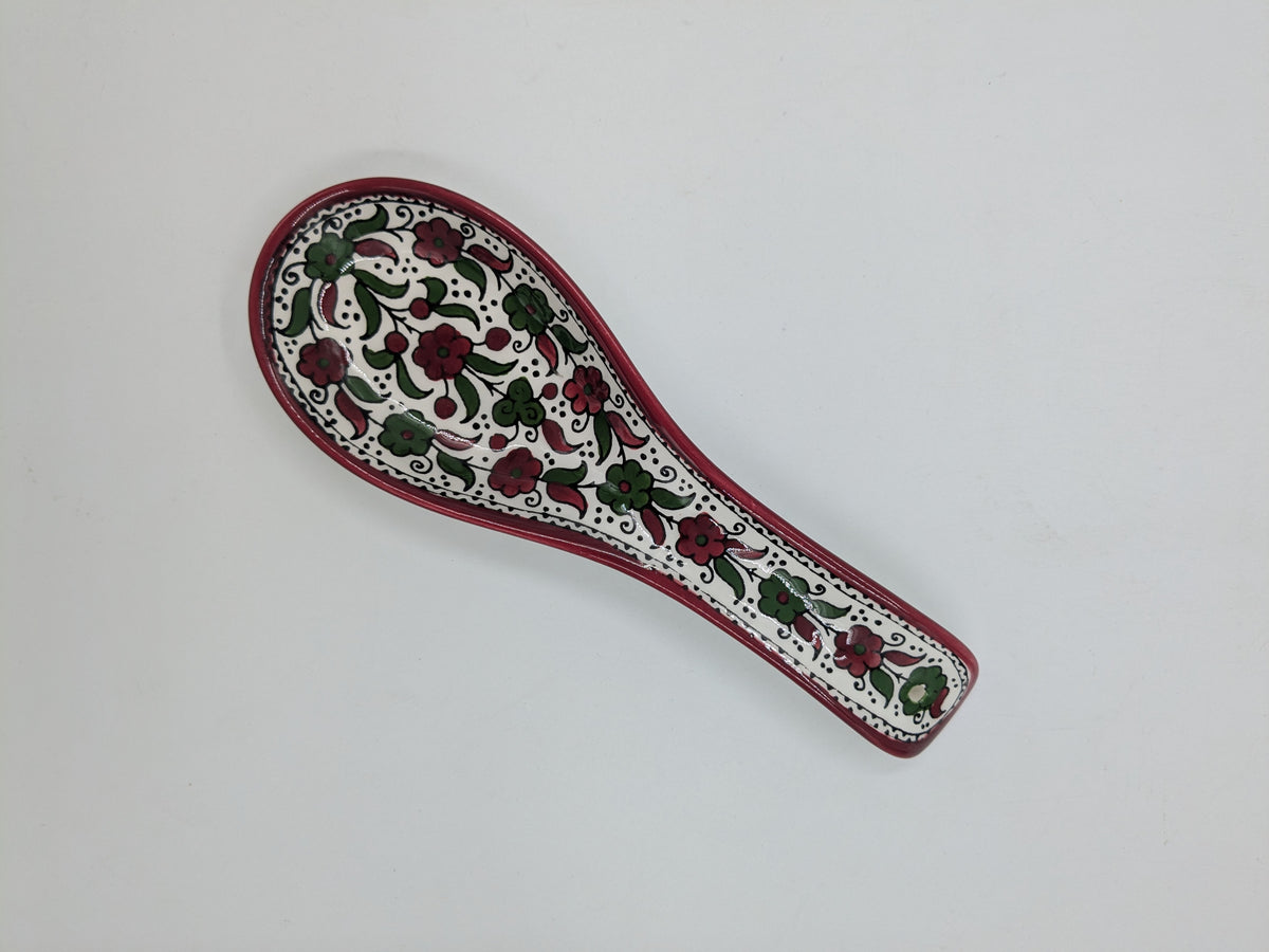 Skeholder (spoon rest) - bordeaux/grøn