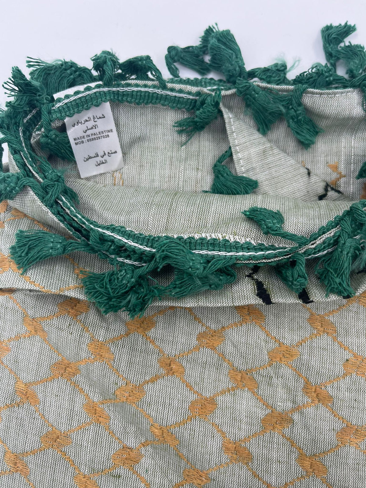 Hirbawi Kuffiyeh hvit og brun