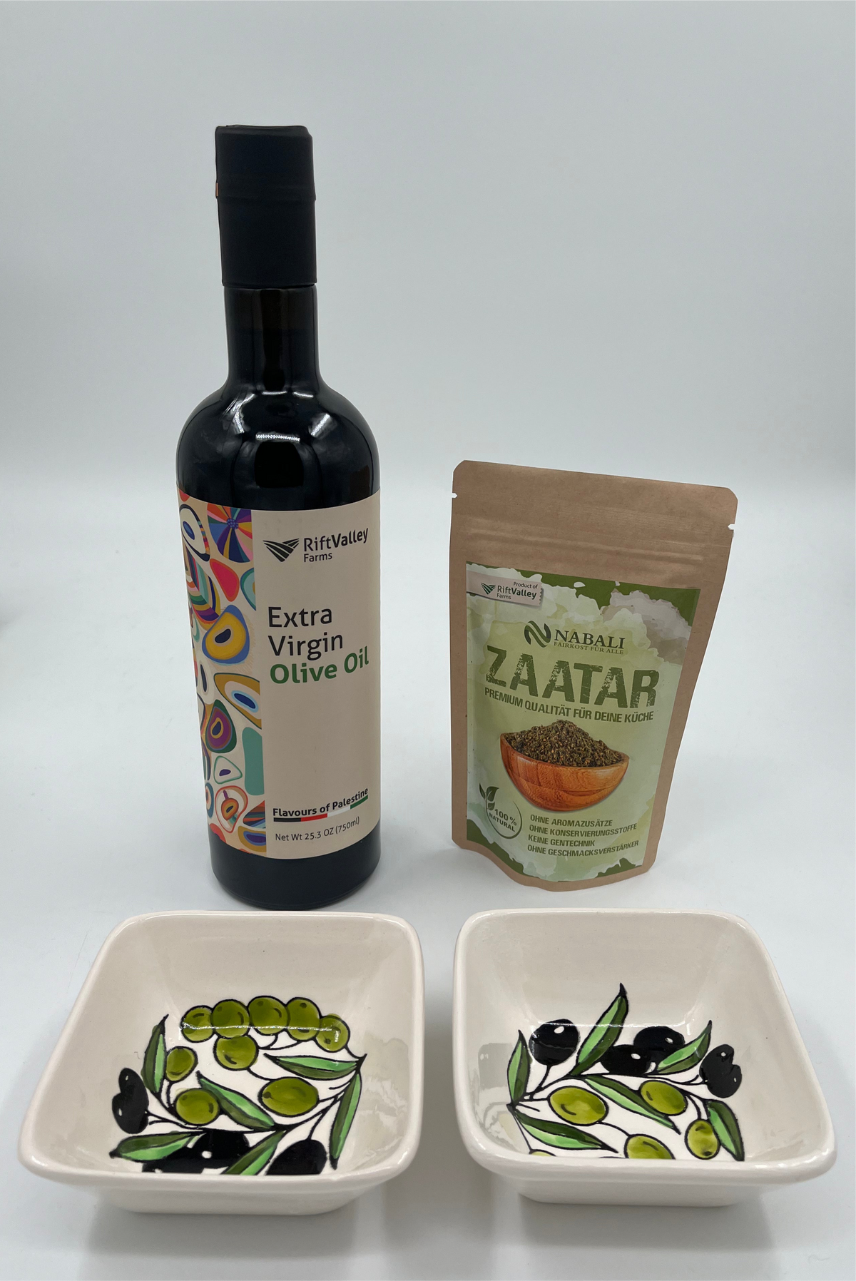 Olivenolje, Zaatar og 2 keramiske boller