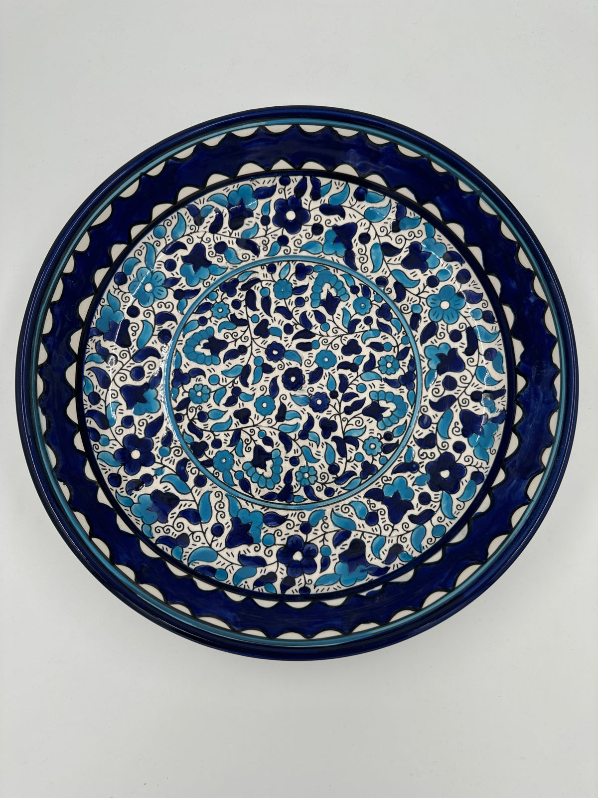 Al-Khalil dypt brett 37 cm blått