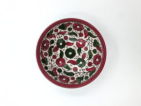 Cuenco 9 cm - burdeos/verde