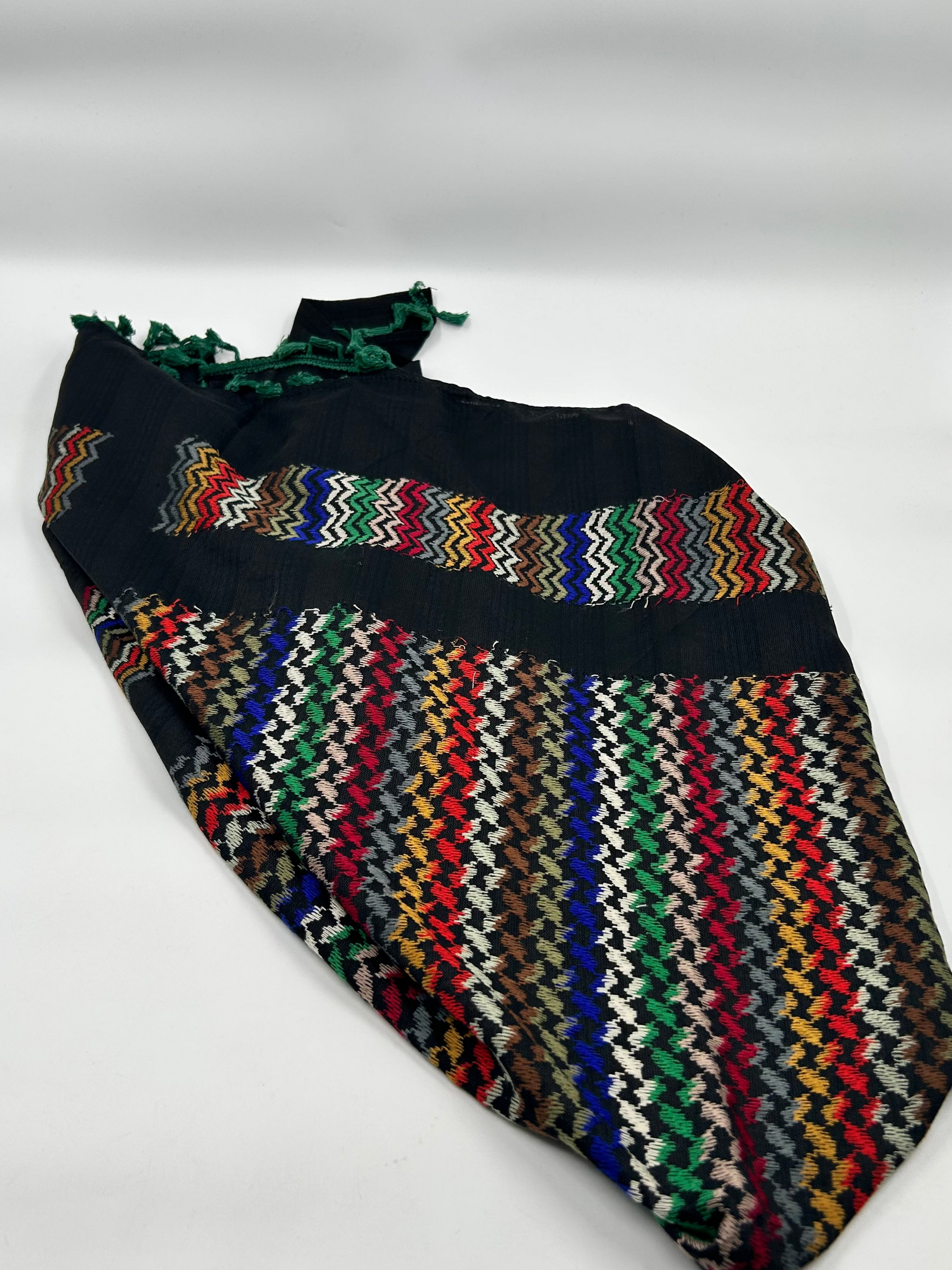 Authentieke Hirbawi kuffiyeh - zwart/veelkleurig