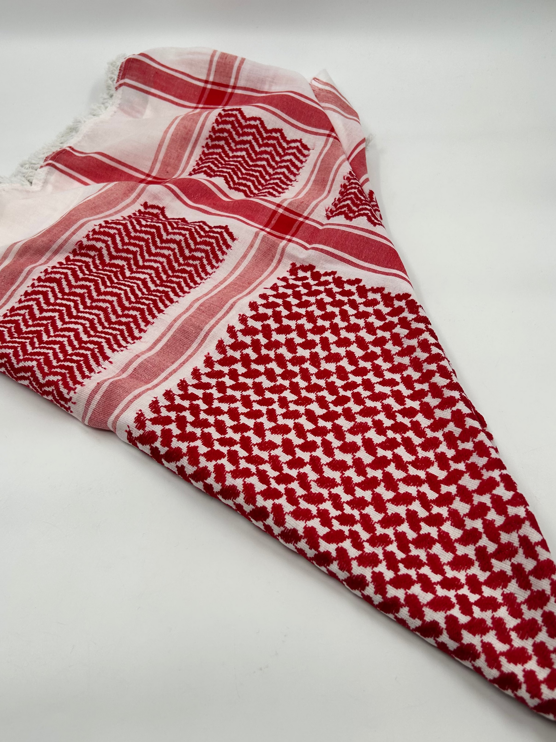 Authentic Hirbawi kuffiyeh - red/white