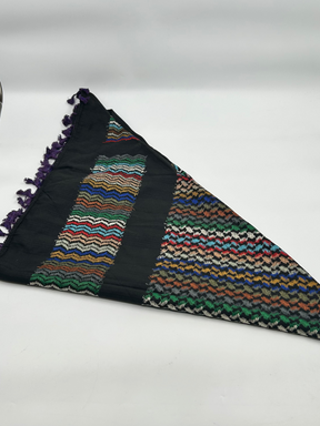 Autentico kuffiyeh Hirbawi - multicolore con nappa viola