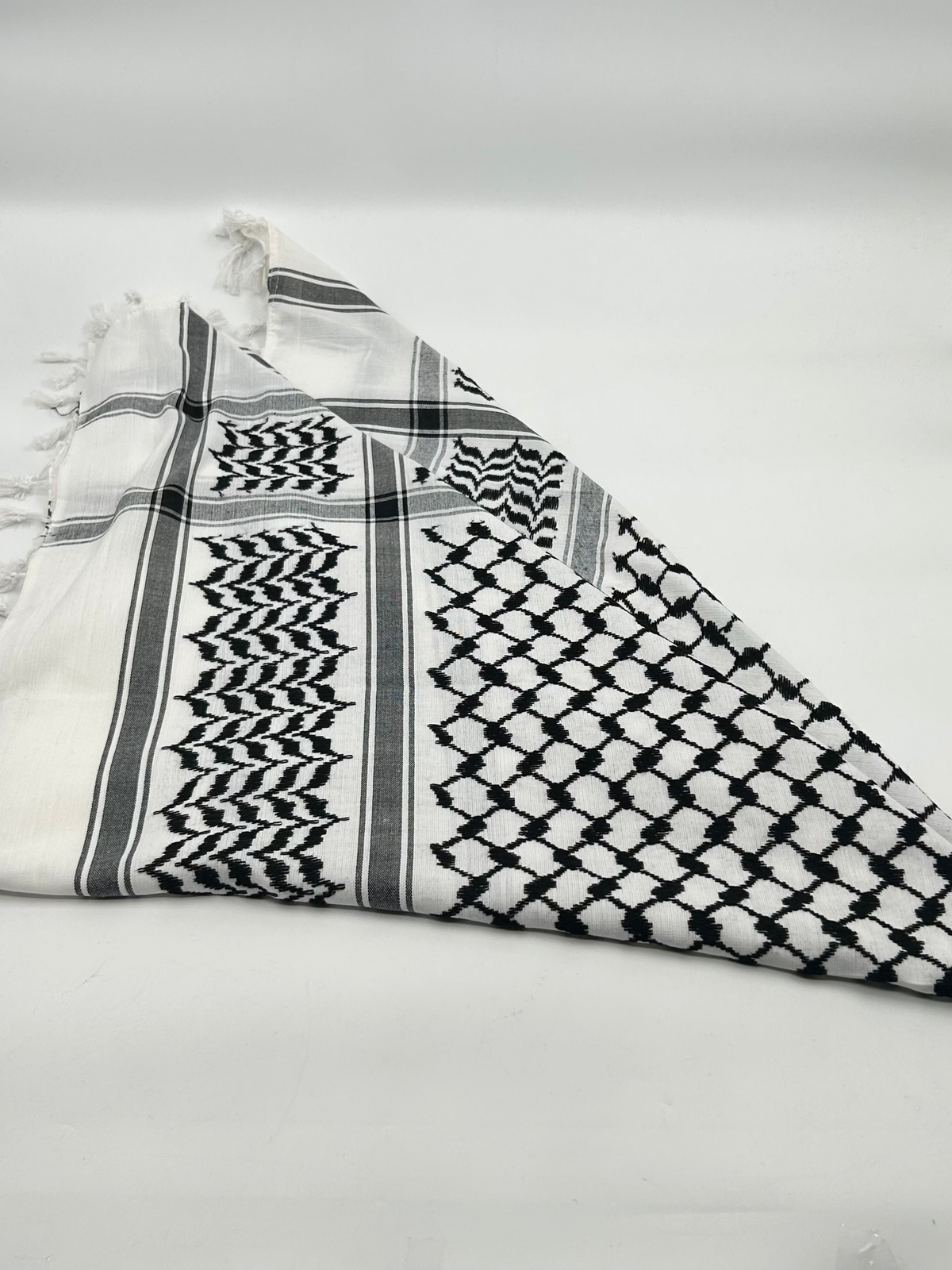 Autentica kuffiyeh Hirbawi - bianco/nero