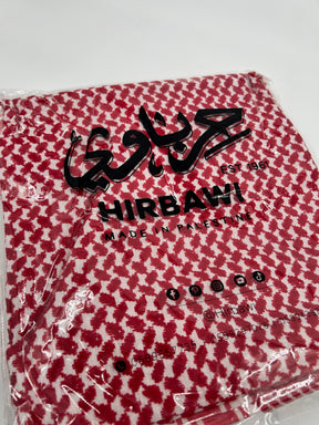 Authentic Hirbawi kuffiyeh - red/white
