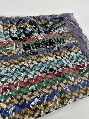 Autentico kuffiyeh Hirbawi - multicolore con nappa viola