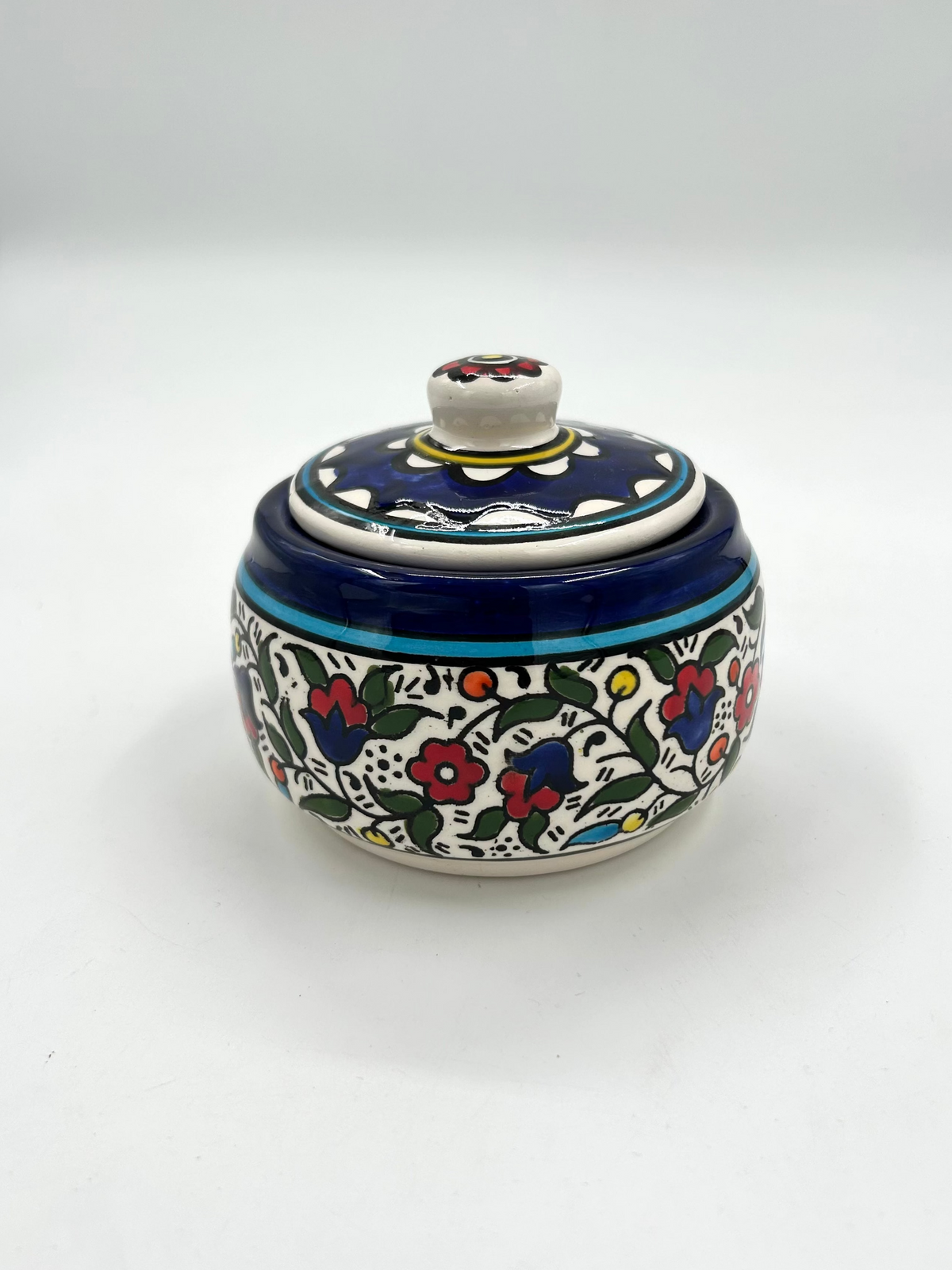 Jar with lid - multi-coloured