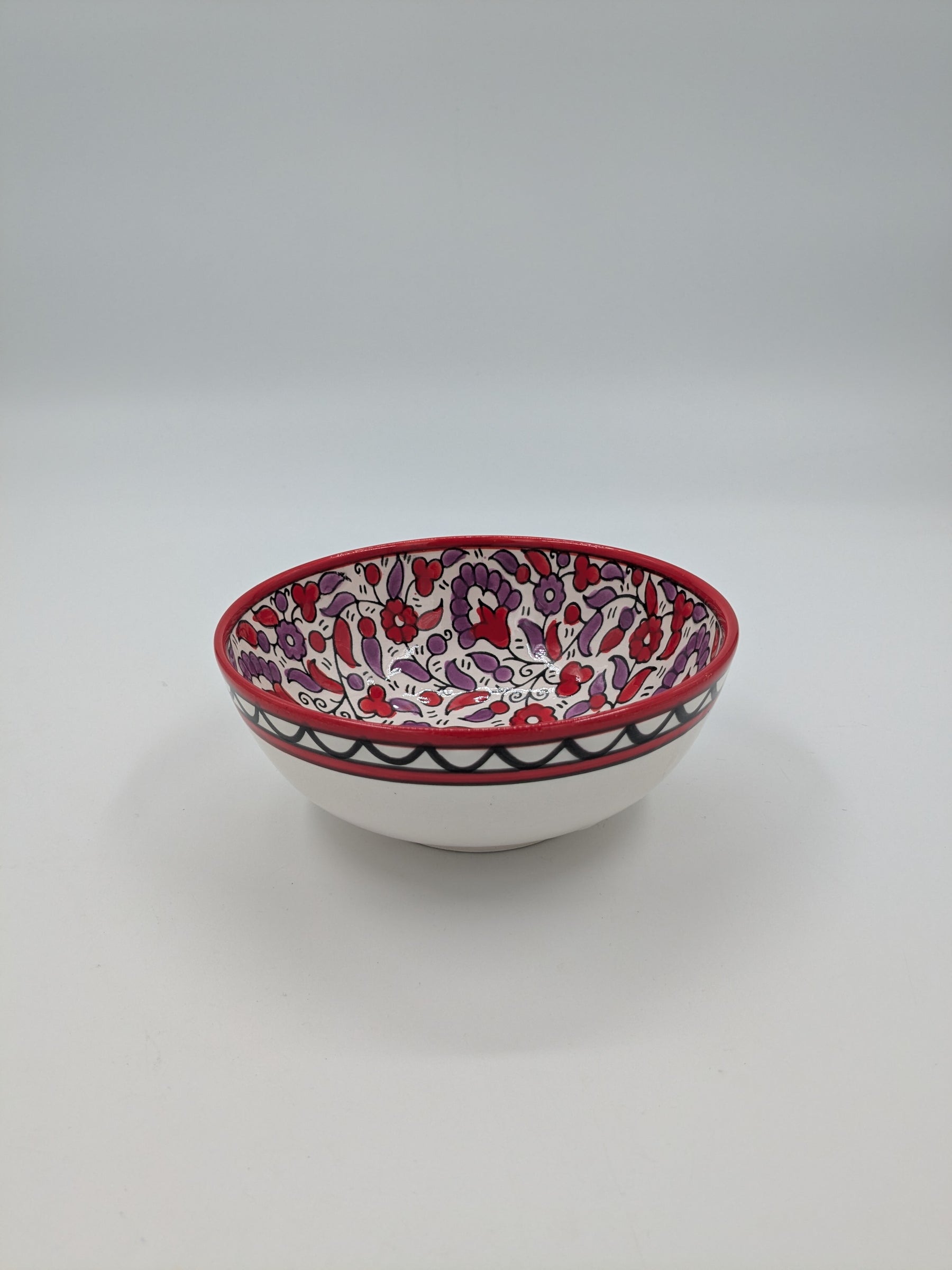 Cuenco 12 cm - burdeos/verde