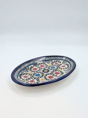 Ovale Servierplatte – Ramallah, mehrfarbig