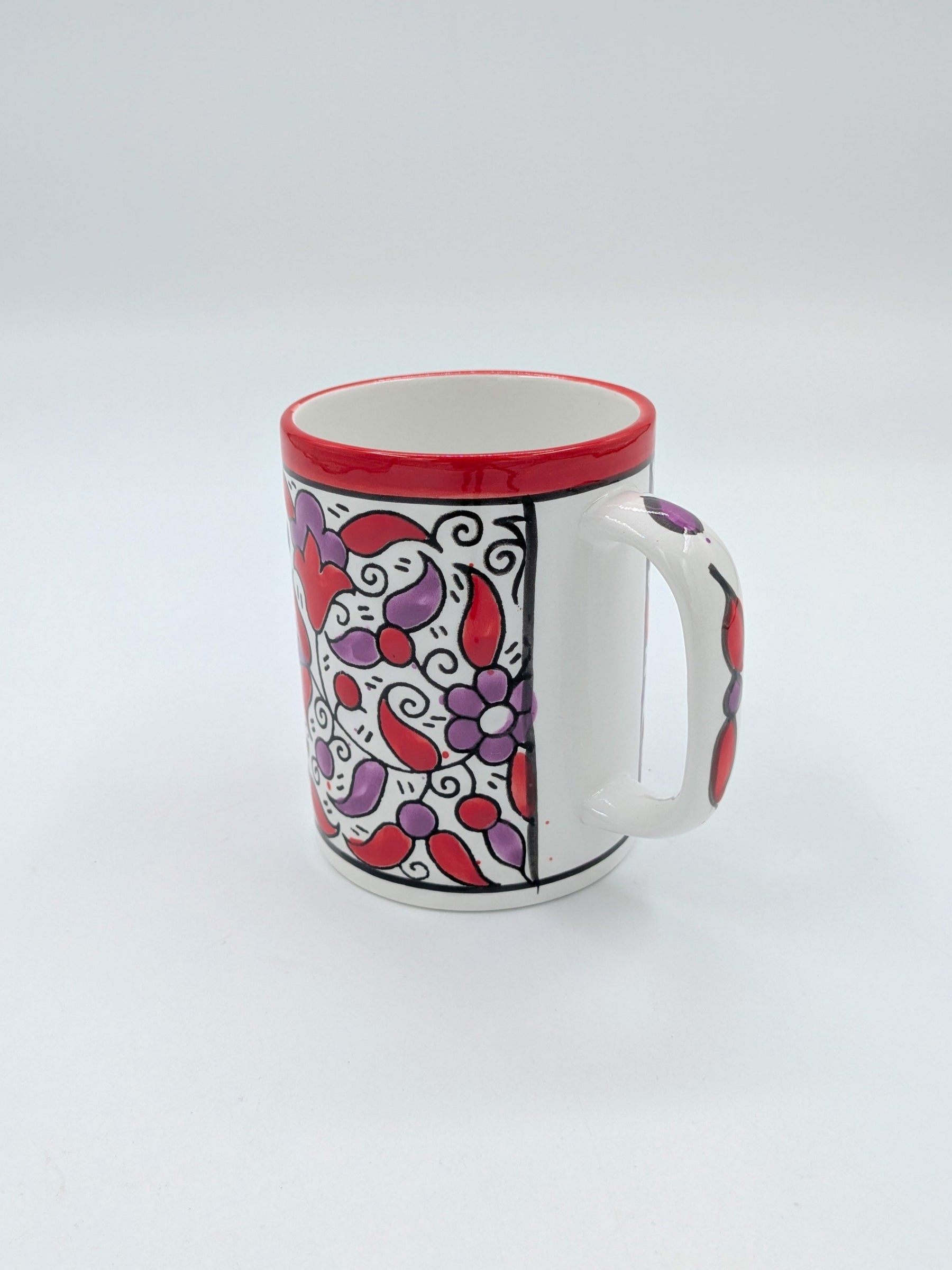 Tasse - rot/lavendel