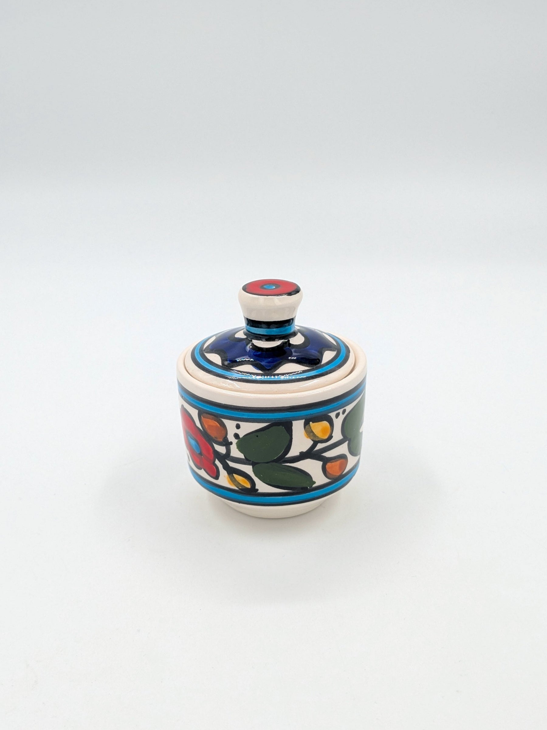 Pot avec couvercle-multicolore