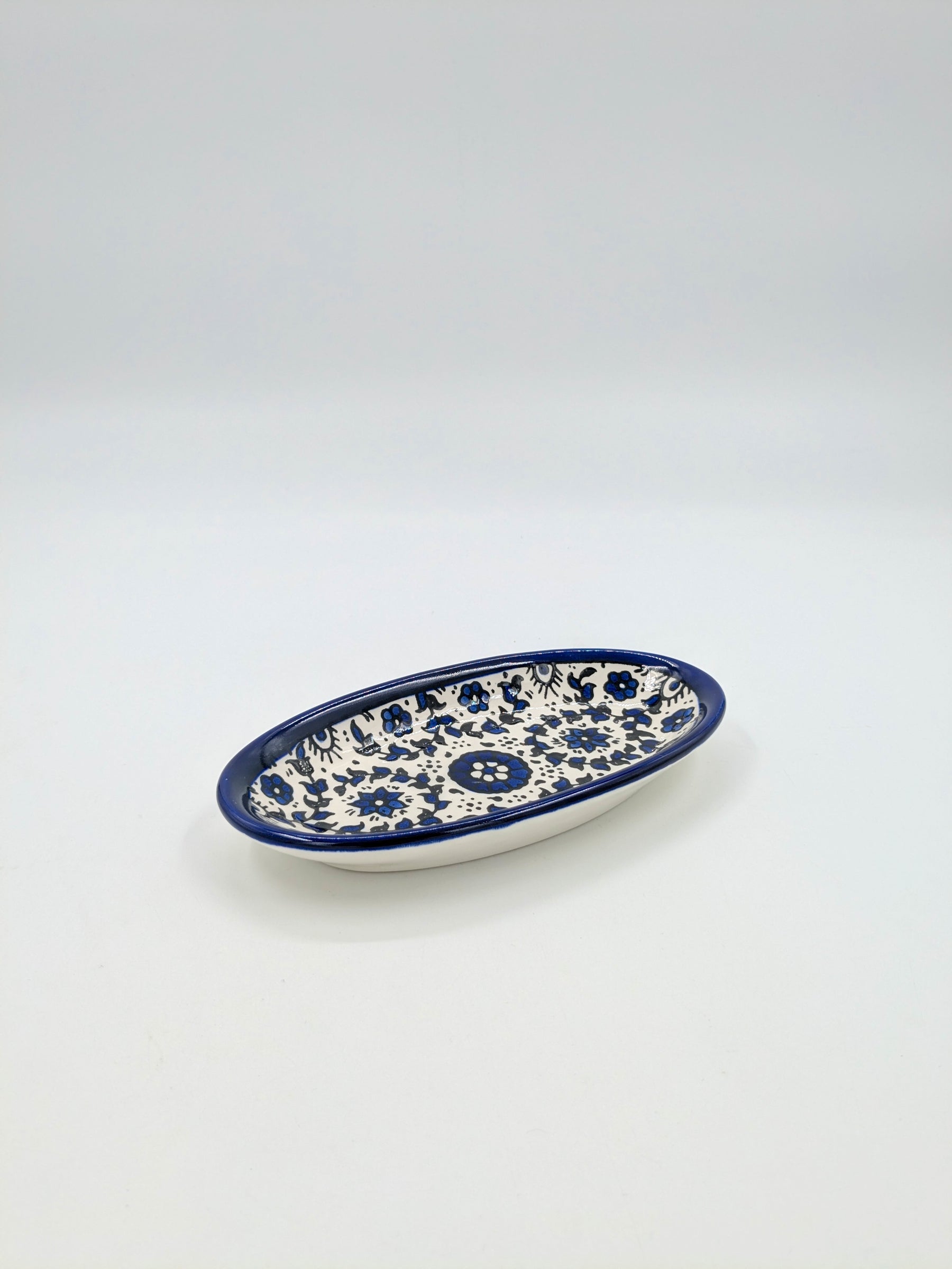 Ovale Servierplatte – Ramallah-Blau