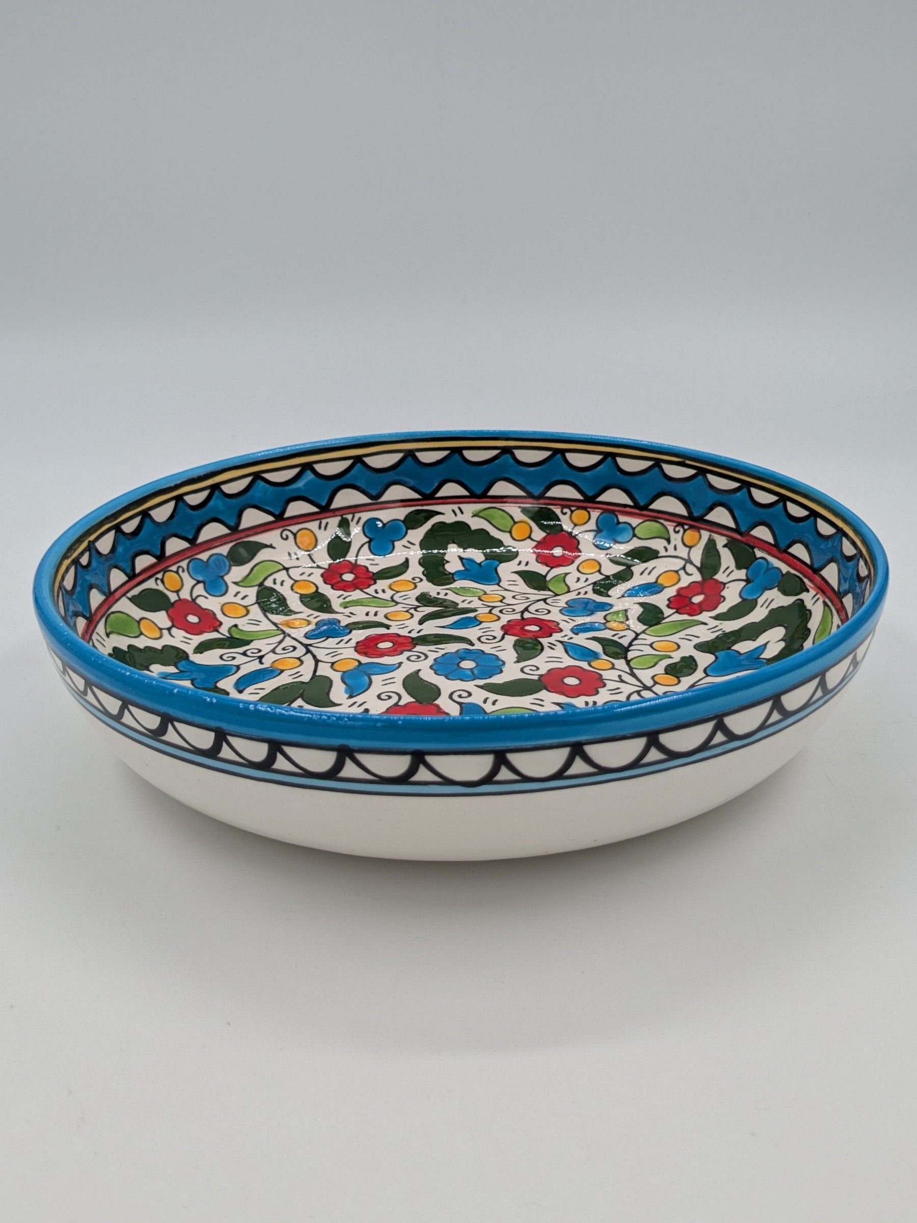 Servierschale 18 cm - Bordeaux/Grün