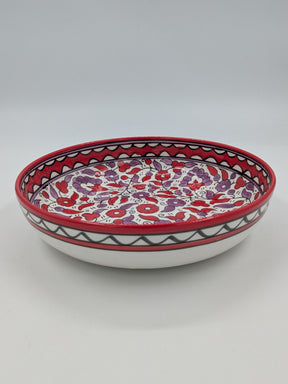 Servierplatte 23 cm - rot/lavendel
