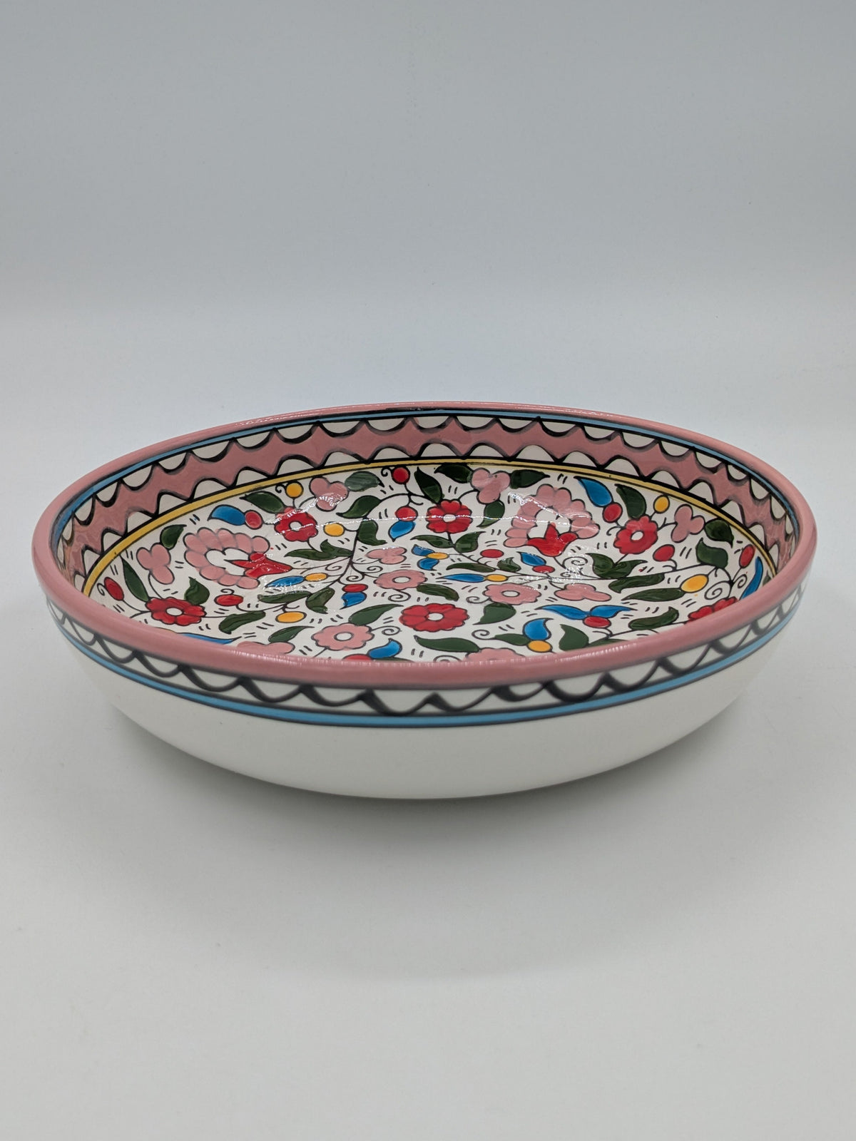 Serveringsskål 18 cm - bordeaux/grön