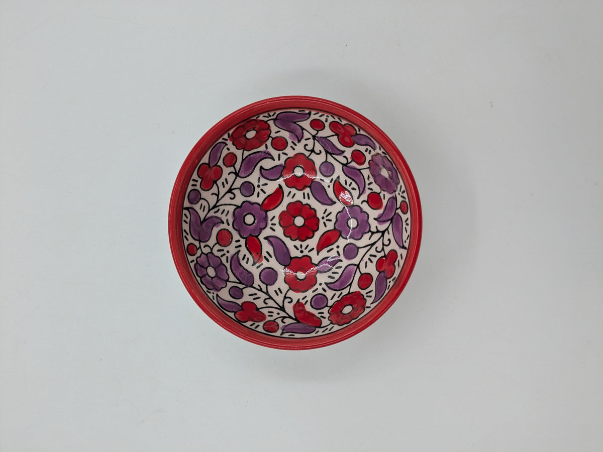 Serving bowl 18 cm - red/lavender