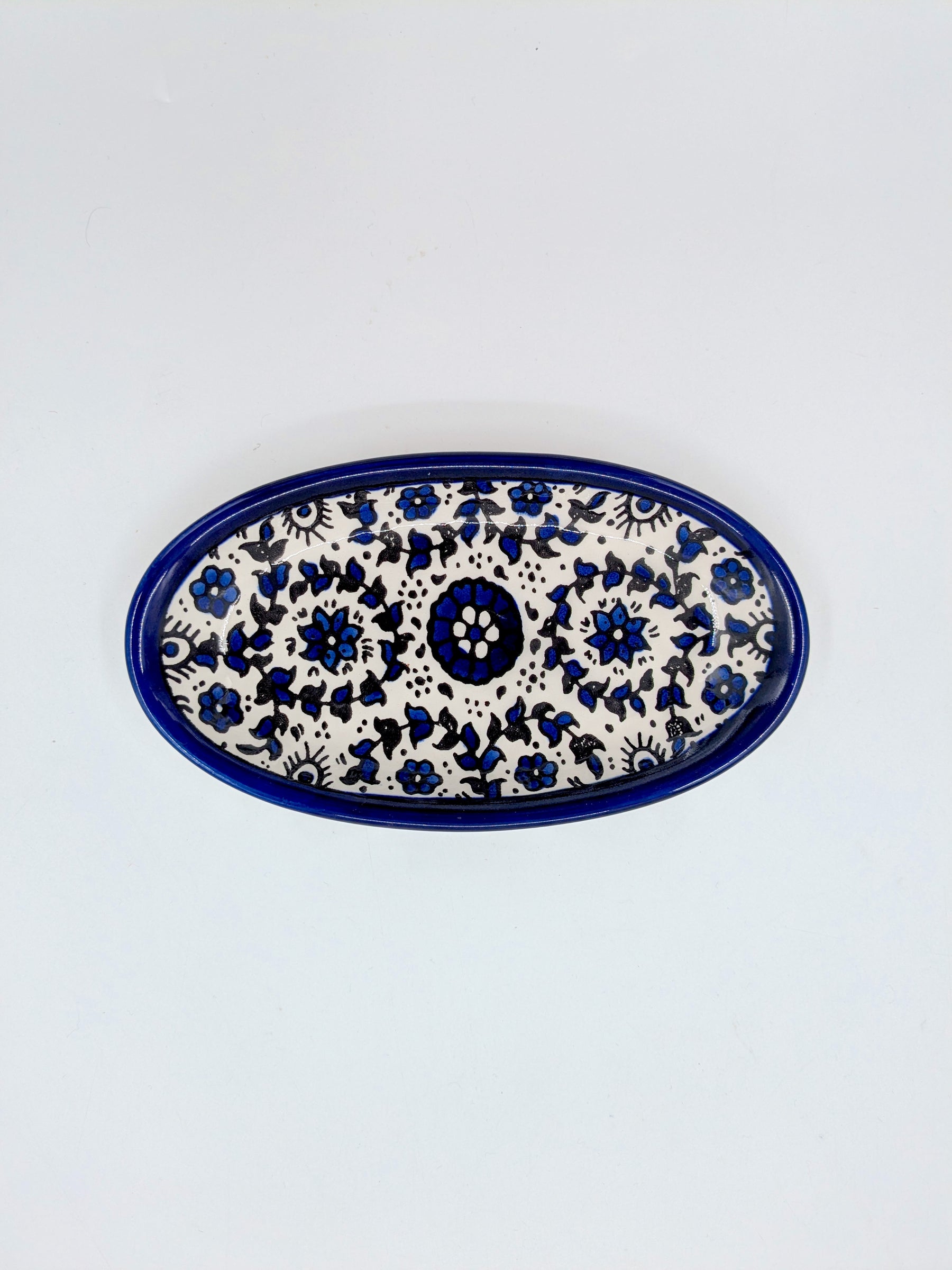 Ovale Servierplatte – Ramallah-Blau