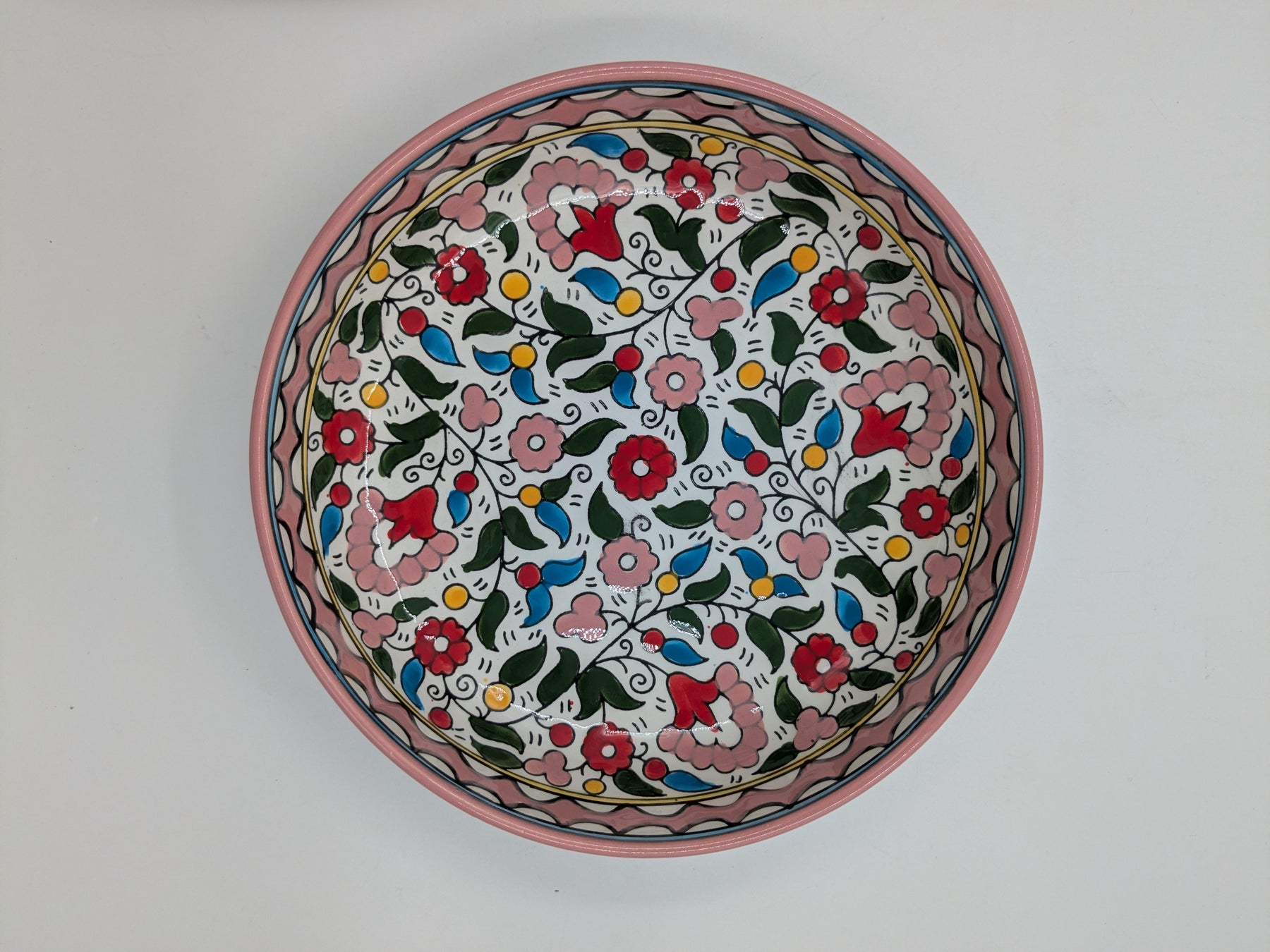 Servierschale 18 cm - Bordeaux/Grün