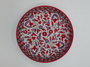 Servierplatte 23 cm - rot/lavendel