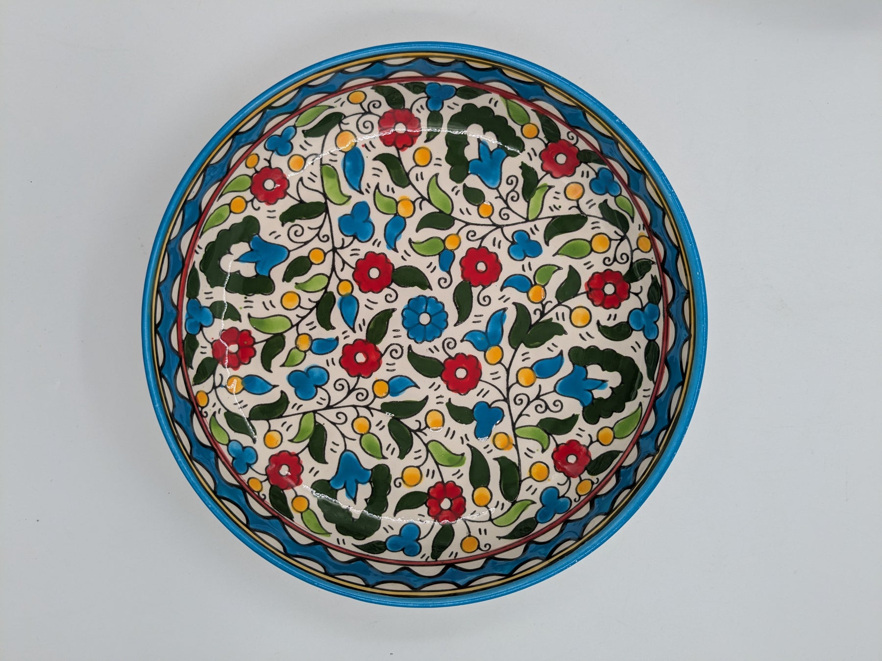 Servierschale 18 cm - Bordeaux/Grün