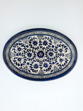 Ovale Servierplatte – Ramallah-Blau