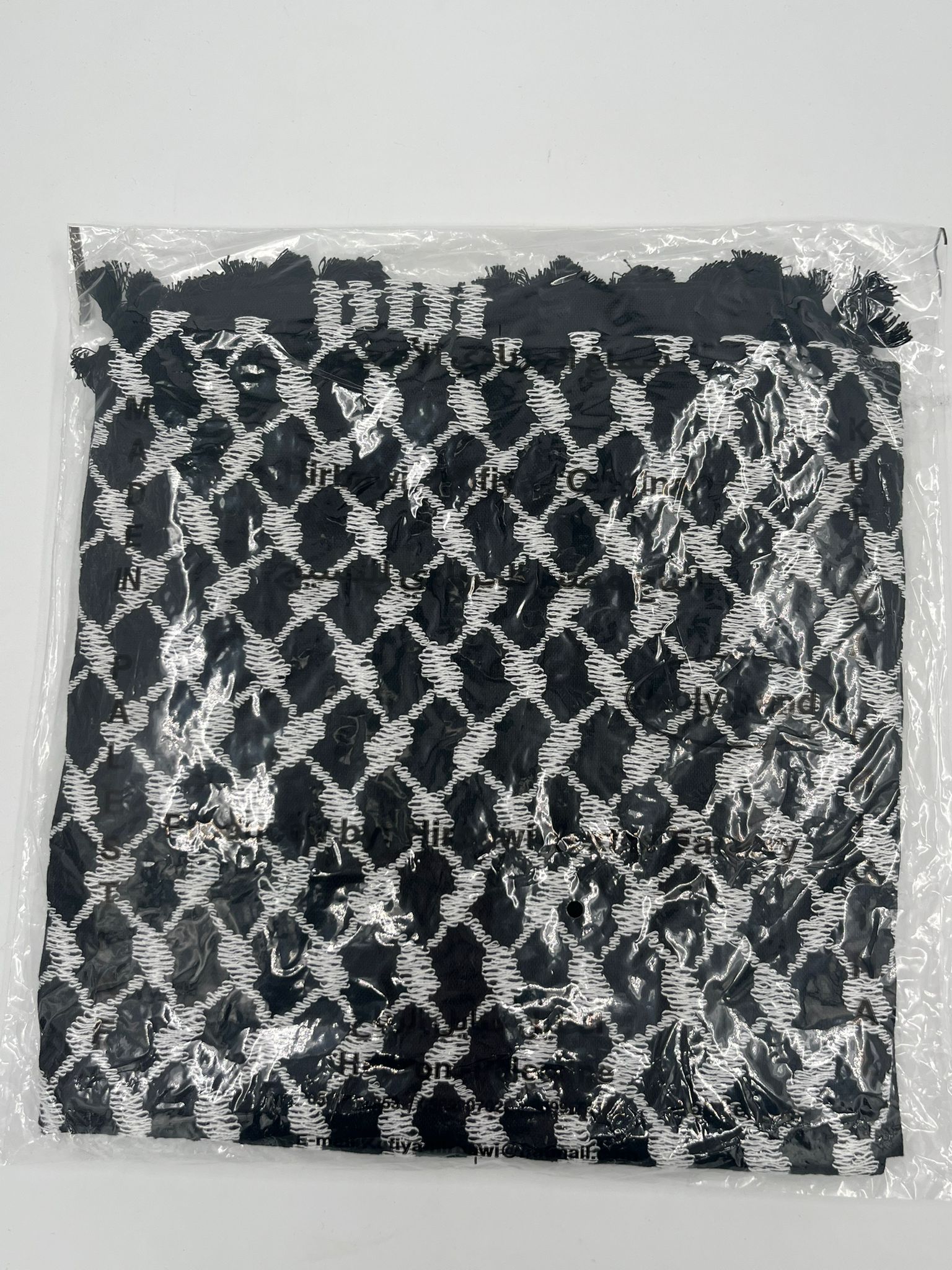 Hirbawi Kuffiyeh svart og hvitt