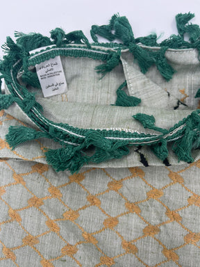 Hirbawi Kuffiyeh hvit og brun