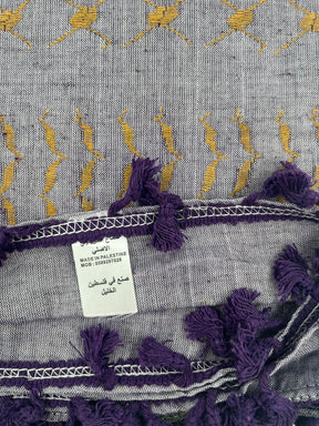 Hirbawi Kuffiyeh hvit og gull