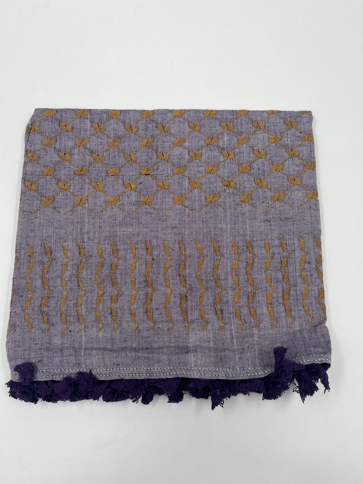 Hirbawi Kuffiyeh hvit og gull