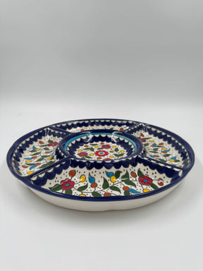 Tradisjonelt palestinsk serveringsfat med 5 rom - 30 cm