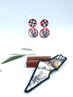 Håndlagde øredobber, 19 mm