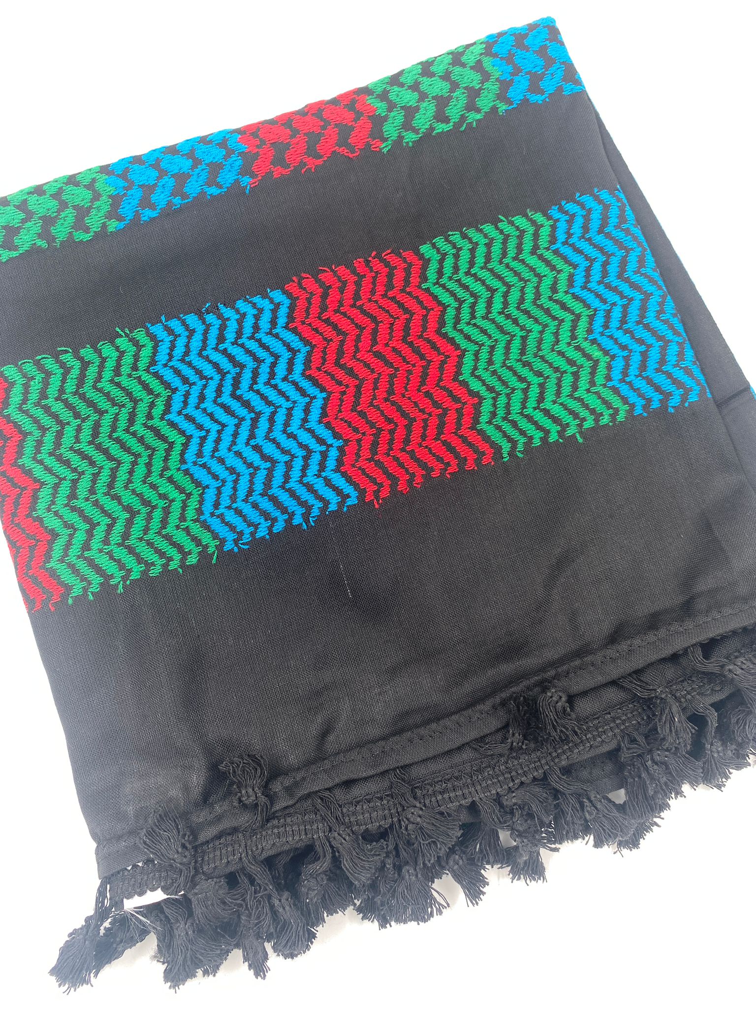 Hirbawi Kuffiyeh Black and colors b