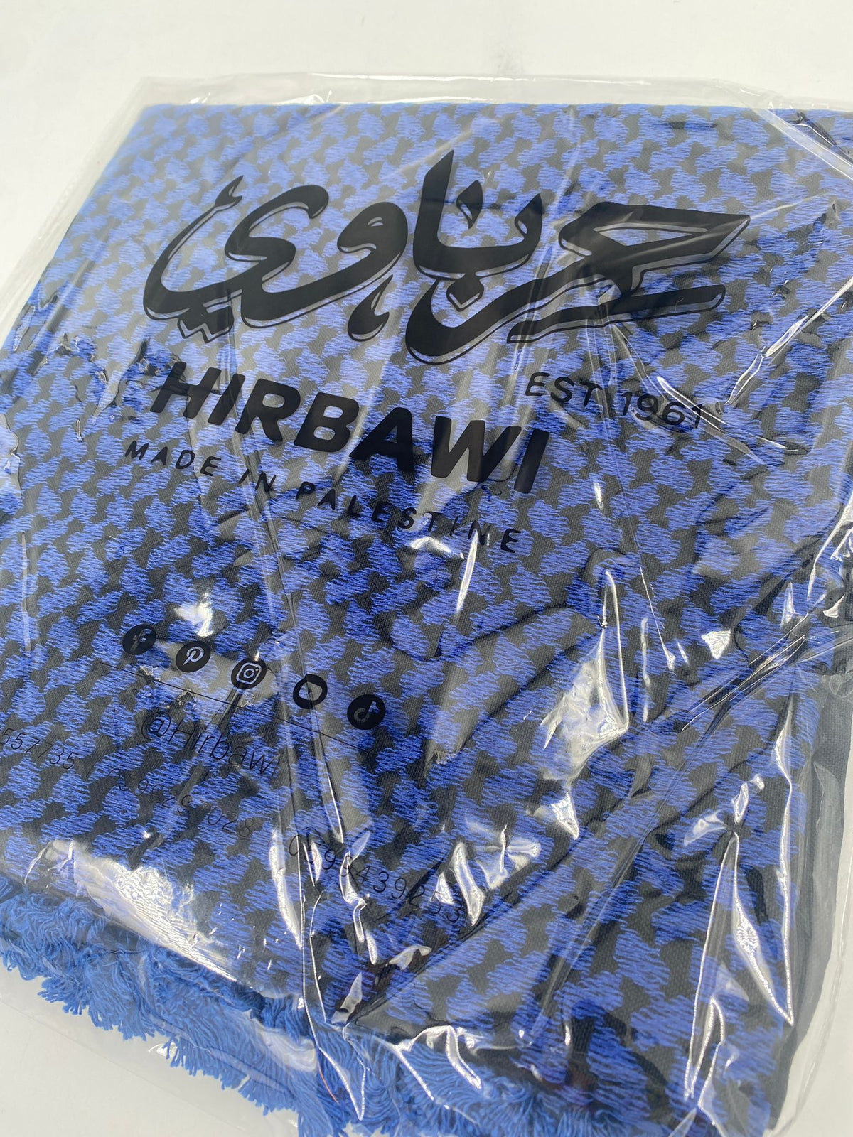 Hirbawi Kuffiyeh Black and Blue