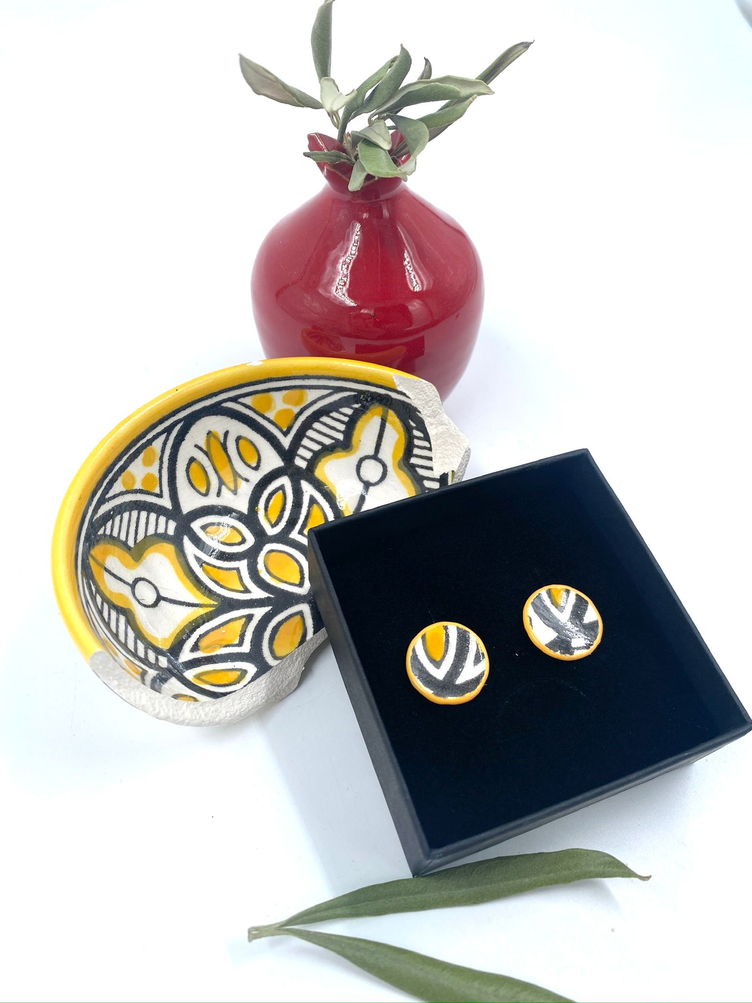 Håndlagde øredobber, 16 mm