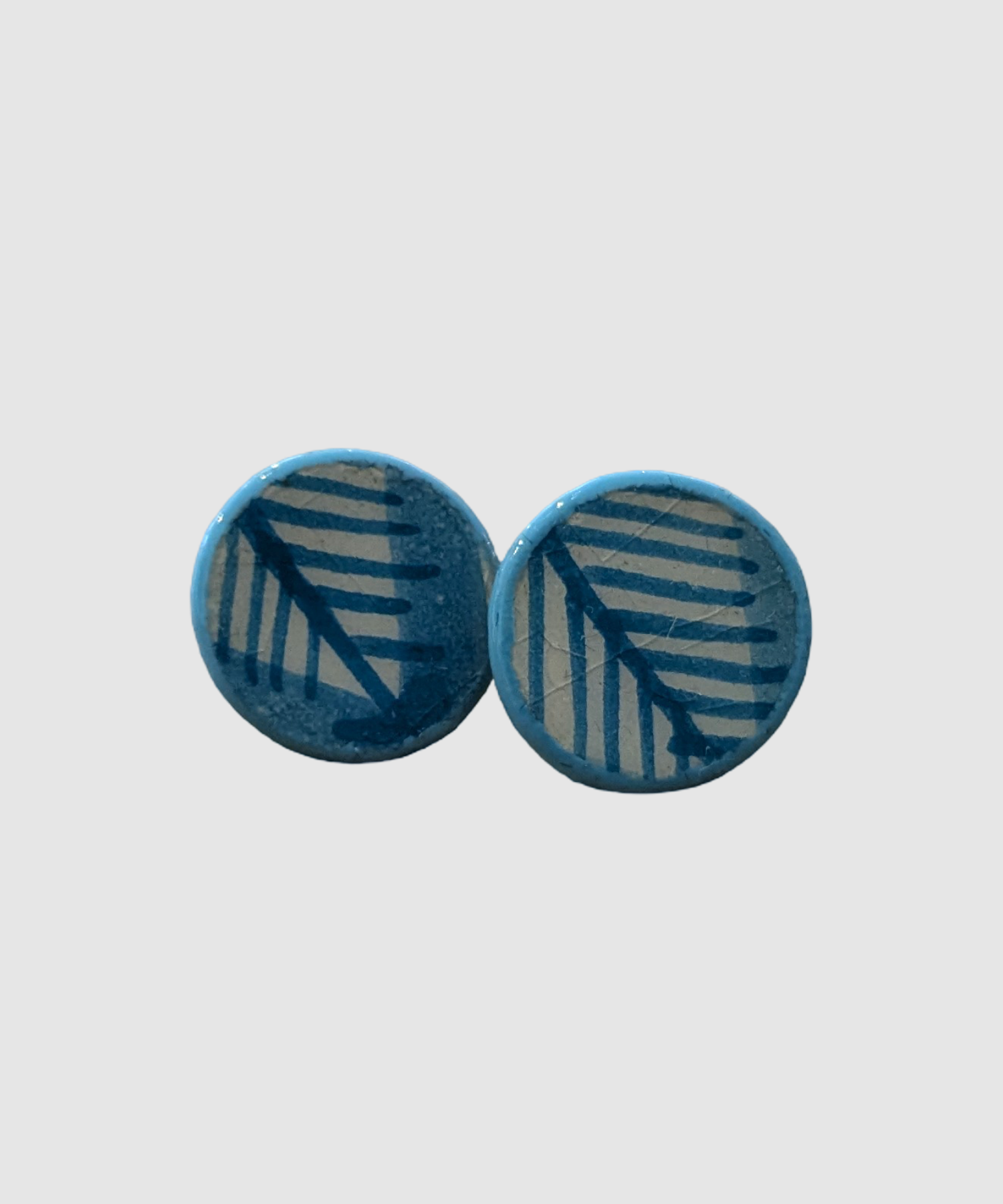 Orecchini fatti a mano in ceramica palestinese - M