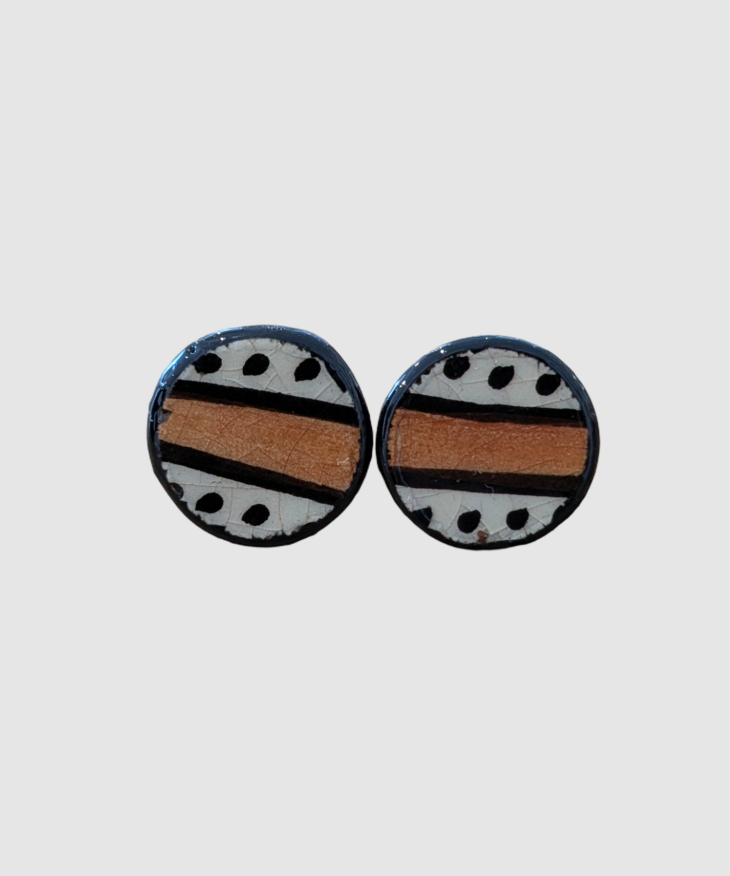 Boucles d'oreilles artisanales en céramique palestinienne-1
